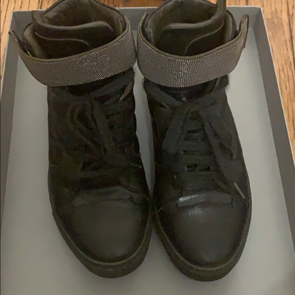 Brunello Cuccinelli Black Sneakers w/ Strap